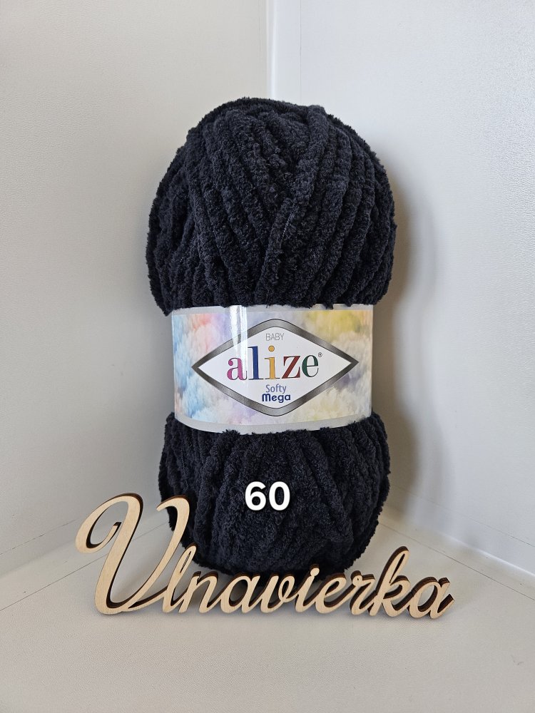 Alize Softy Mega 60 čierná