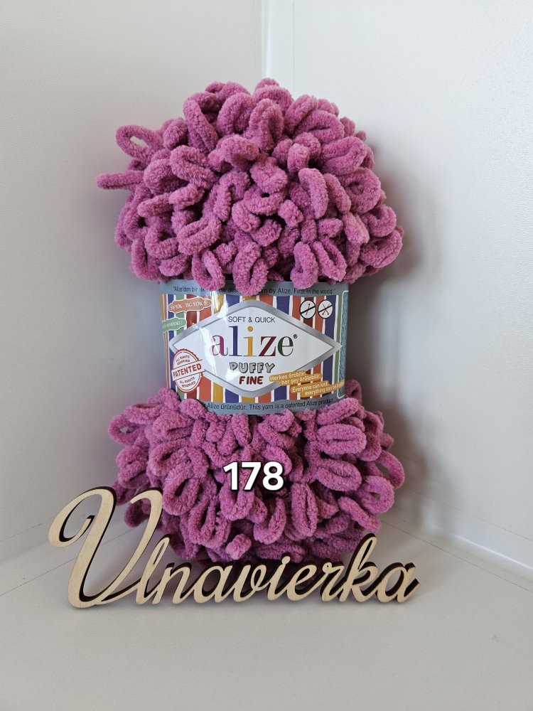 Alize Puffy Fine 178 tmavá staroružová