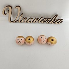 Drevené korálky s ličkom 24mm 4ks