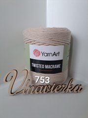 YarnArt Twisted Macrame 753 bežová 5mm
