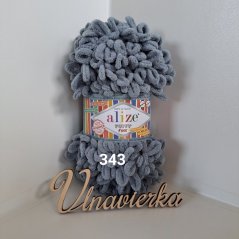 Alize Puffy Fine 343 sivá