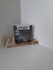 Svetelný drôt studená biela 40 LED