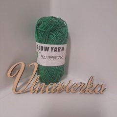 GLOW YARN příze svítící ve tmě zelena  GP659