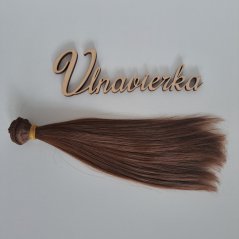 Vlasy pro panenky hnedá