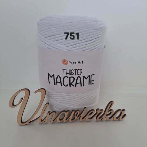 YarnArt Twisted Macrame 751 biela 5mm