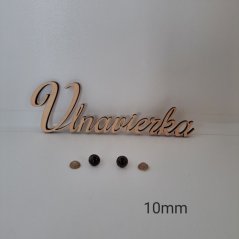 Čierno hnede Oči s Pojistkou 10mm
