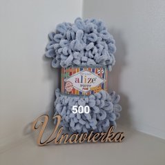 Alize Puffy Fine  500 modra šeda