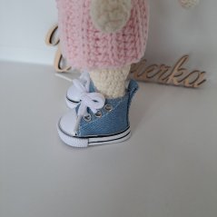 Topánky pre bábiku a zvieratká 5,5cm jeans