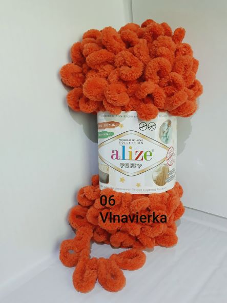 Alize Puffy 06 mrkvovo oranžová