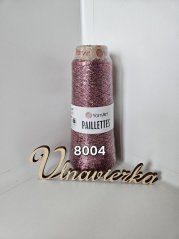 Paillettes YarnArt 8004 ružová