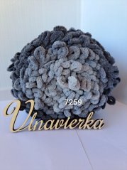 Alize Puffy Fine Ombre Batik 7259 šeda