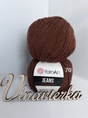 YarnArt Jeans 70 Tmavá hnedá