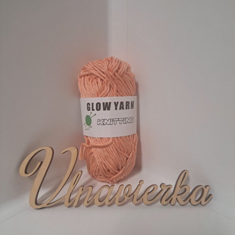 GLOW YARN příze svítící ve tmě G007 oranžová svetlá