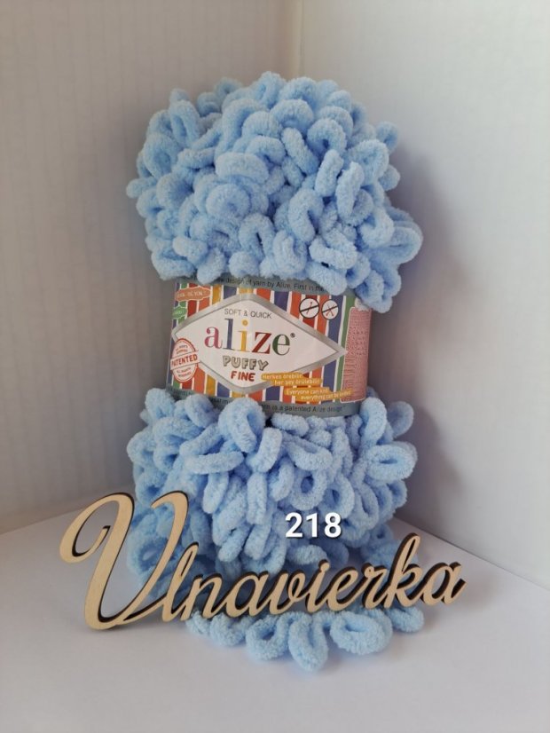 Alize Puffy Fine  218 modra svetla