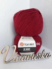 YarnArt Jeans 66 Bordová