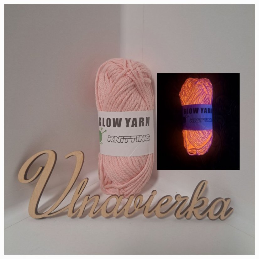 GLOW YARN příze svítící ve tmě GC516 ružová