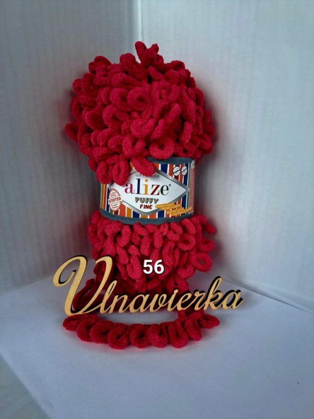 Alize Puffy Fine 56 červená Alize Puffy Fine 56 červená