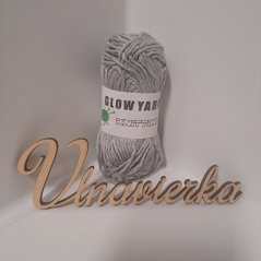 GLOW YARN příze svítící ve tmě G011 šedá