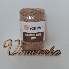 YarnArt Macrame Rope 768 bežová 3 mm