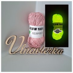 GLOW YARN příze svítící ve tmě G009 ružová