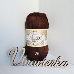 Alize Diva 26 čokoladová