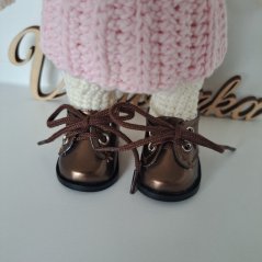 Boty pro panenku a zvířátka 5,5cm hnedá