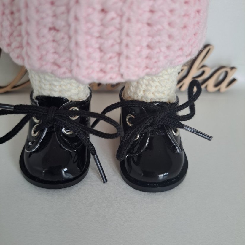 Boty pro panenku a zvířátka 5,5cm černá