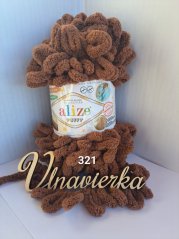 Alize Puffy 321 hnedá