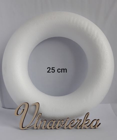 Polystyrenový věnec 25 cm-polený
