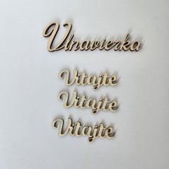 Drevené slovo "Vitajte" 10*4cm sada 3ks