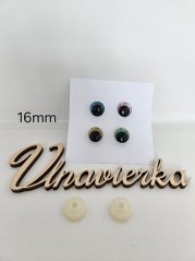 Oči s pojistkou  glitrové 16mm mix barev