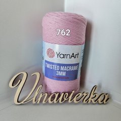 YarnArt Twisted Macrame 762 ružová 3mm