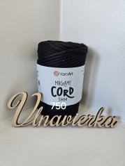 YarnArt Macrame Cord 3mm 750 černá