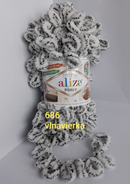 AlizePuffy 686 bieločierna AlizePuffy 686 bieločierna
