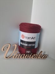 YarnArt Macrame Cotton 781 bordová 2mm