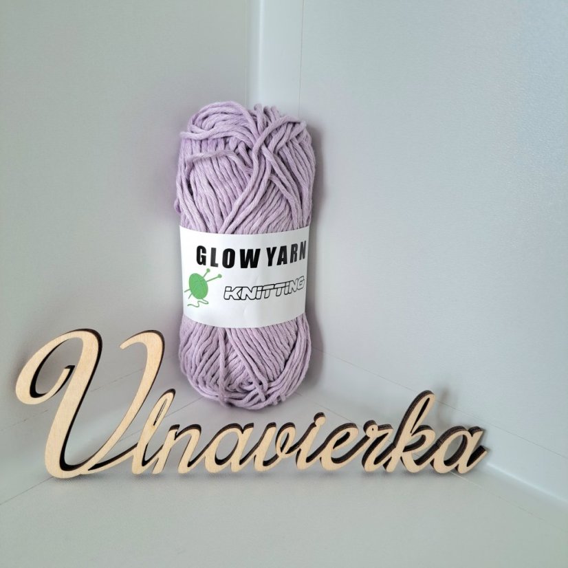 GLOW YARN priadza svietiaca v tme G008 fialová