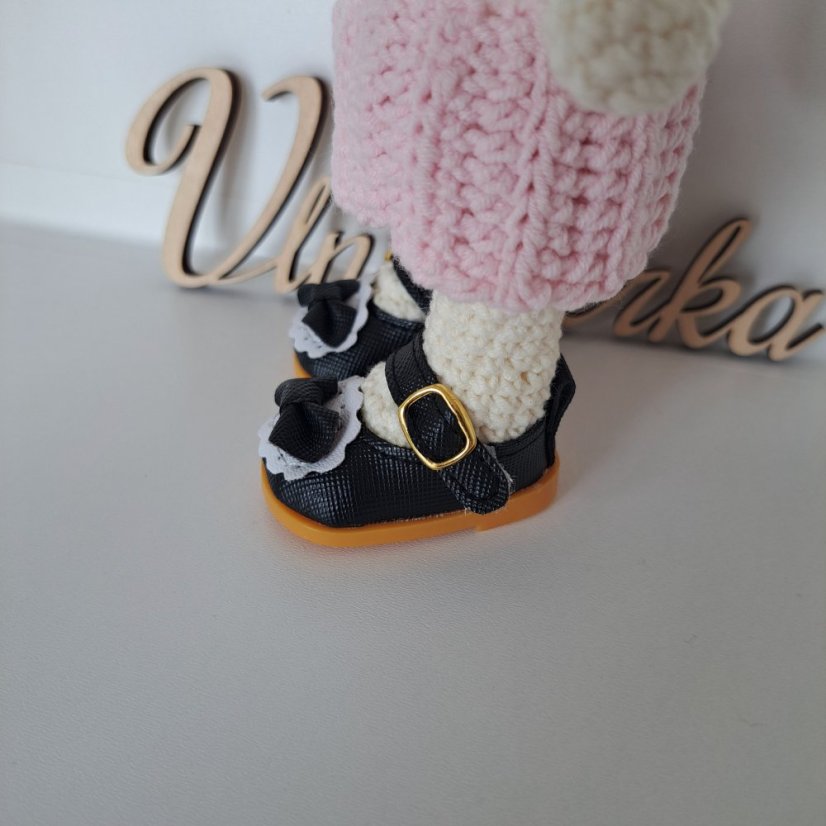 Topánky pre bábiku a zvieratká 5,5cm čierná