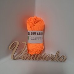 GLOW YARN priadza svietiaca v tme GP926 neonová oranžová