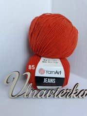 YarnArt Jeans 85 oranžová sýta