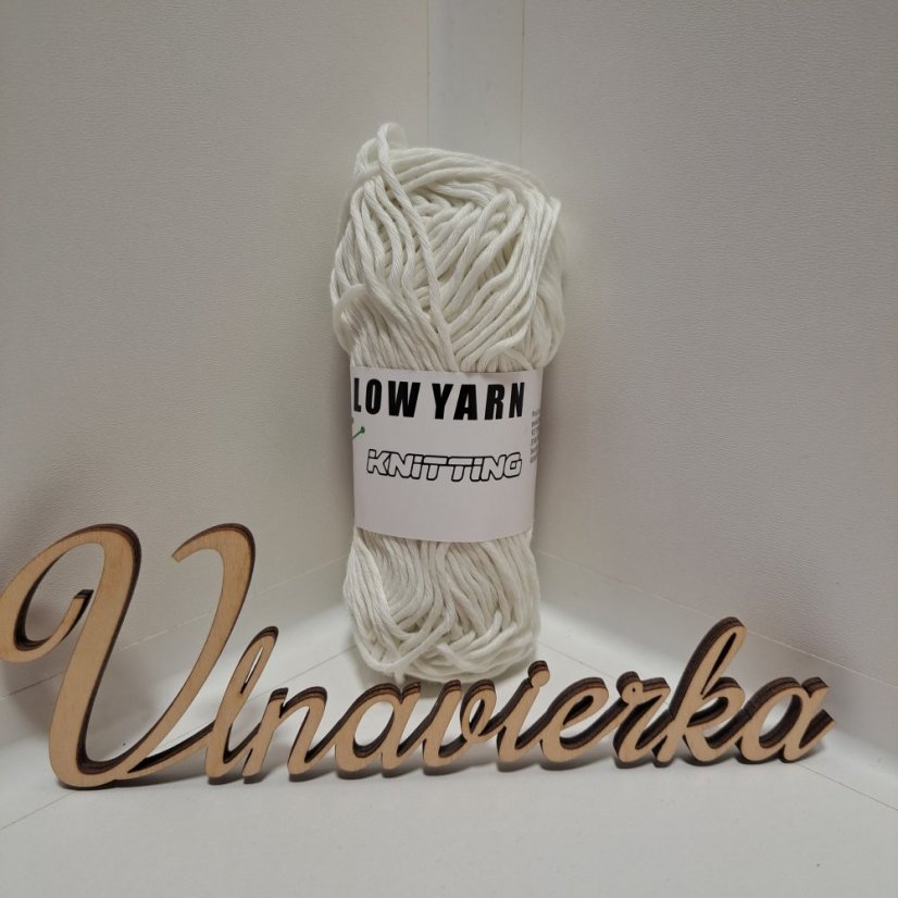 GLOW YARN priadza svietiaca v tme G001 biela
