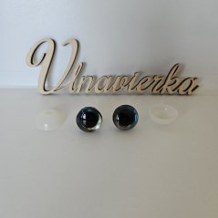 Oči s pojistkou 20mm 3D modrá-žltá