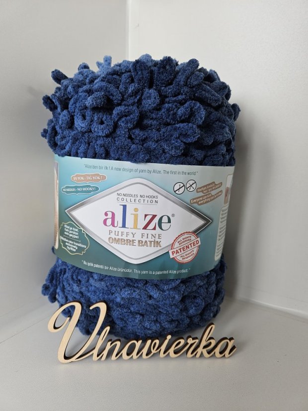 Alize Puffy Fine Ombre Batik 7266 modrá