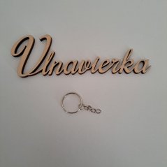 Kovový základ na klíčenku s řetízkem nikl