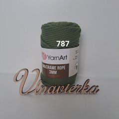 YarnArt Macrame Rope 787 orechová 3mm