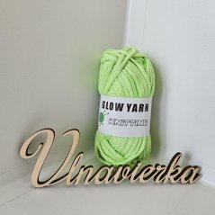 GLOW YARN příze svítící ve tmě G003E zelena šnur