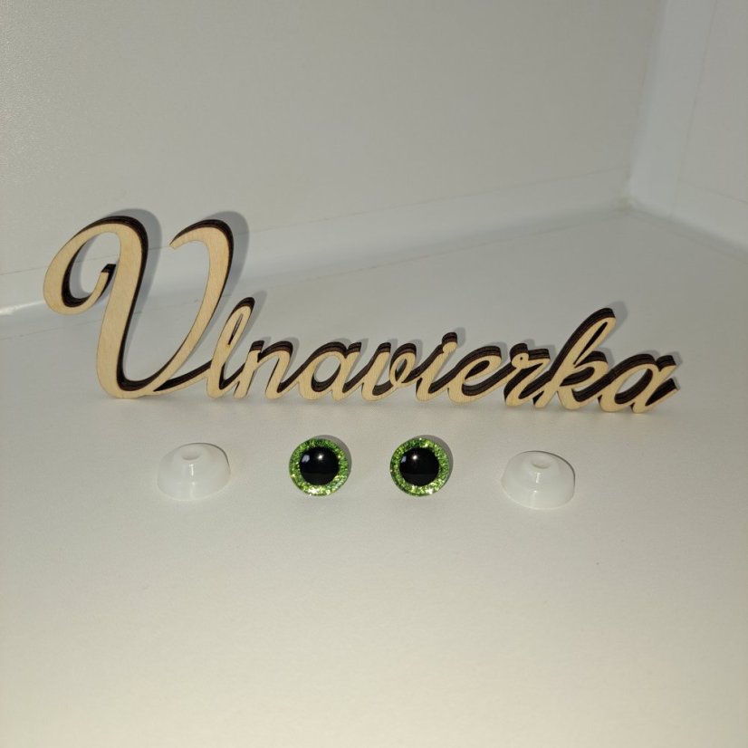 Oči s pojistkou   glitrove 14mm mix barev