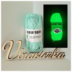 GLOW YARN příze svítící ve tmě G002 modrá