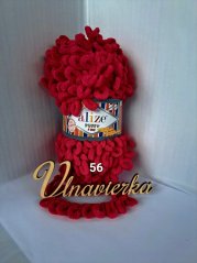 Alize Puffy Fine 56 červena