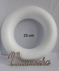 Polystyrenový věnec 25 cm-poulený