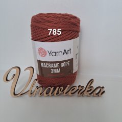 YarnArt Macrame Rope 785 tehlová 3 mm